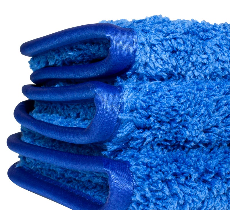 Eurow Double Density 700 GSM Microfiber Shag Towels with Satin Edge, Ultra Absorbent Scratch-Free Car Wash, Dry & Detail Towels, Soft & Fluffy Cleaning Cloths, 12x16 Inches, 10-Pack, Blue - Image 2